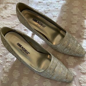 Silver glitter shoes